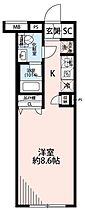 プレール・ドゥーク中野上高田 202 ｜ 東京都中野区上高田3丁目16-17（賃貸マンション1R・2階・25.65㎡） その2