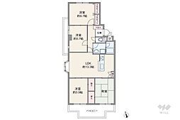マンション上社アイリス 4LDKの間取図画像