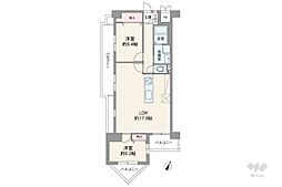 アイ旭 2LDKの間取図画像