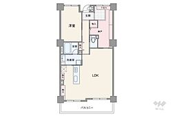 メイツ有松 1LDKの間取図画像