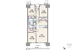 セントアイナ藤が丘ヴァロ棟 3LDKの間取図画像