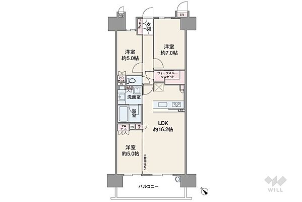 間取り セントアイナ藤が丘 14階/-