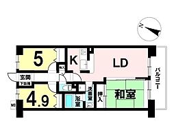藤和シティコープ各務原 3LDKの間取図画像