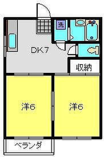 JMテラスII 202｜神奈川県川崎市川崎区小田２丁目(賃貸アパート2DK・2階・40.00㎡)の写真 その2