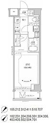 RELUXIA GRANDE 川崎大師公園 1Kの間取図画像