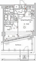ラフィスタ多摩川 1LDKの間取図画像