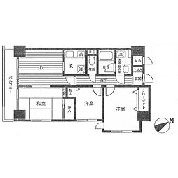 ダイアパレス鶴見中央 2SDKの間取図画像