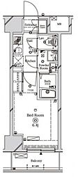 ラフィスタ川崎2 1Kの間取図画像