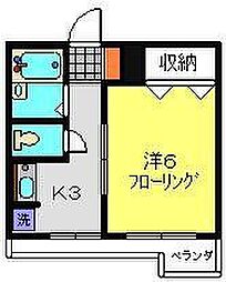 平井ビル 1Kの間取図画像