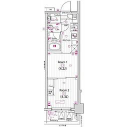 ガーラ雑色グランドステージ 2Kの間取図画像