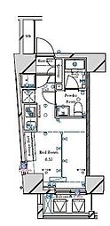 ARTESSIMOLINKDISERA ワンルームの間取図画像