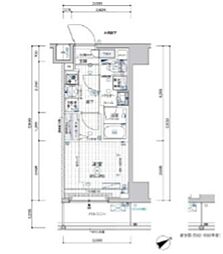 メインステージ横濱鶴見 1Kの間取図画像