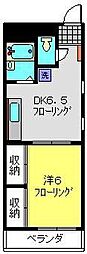 池田ハイツ 1DKの間取図画像