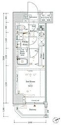 Log桜木町 1Kの間取図画像