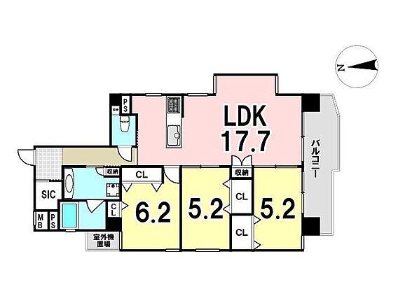 3LDK・角部...
