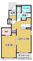 グランド　ラインB 101 ｜ 福岡県八女市蒲原1944-2（賃貸アパート1LDK・1階・50.08㎡） その2