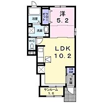 福岡県筑後市大字山ノ井613-1（賃貸アパート1LDK・1階・40.02㎡） その2