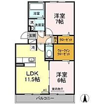 パークサイド 101 ｜ 長野県長野市七瀬（賃貸アパート2LDK・1階・61.32㎡） その2