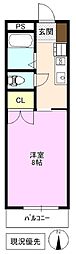 3パーシモンズパレス 1Kの間取図画像