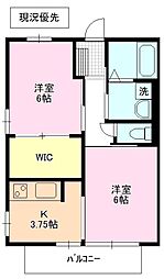 エスポワール鐘ヶ瀬 2Kの間取図画像