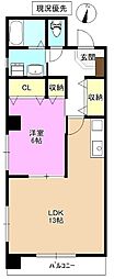N.C.V 1LDKの間取図画像