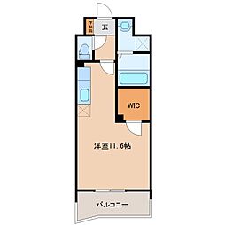 パルデンスエコノ7 ワンルームの間取図画像
