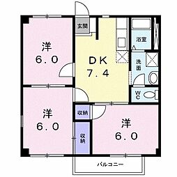 CAL・21 3DKの間取図画像