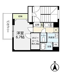 都営浅草線 本所吾妻橋駅 徒歩8分の賃貸マンション 5階1Kの間取り