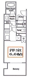 都営浅草線 本所吾妻橋駅 徒歩1分の賃貸マンション 6階1Kの間取り