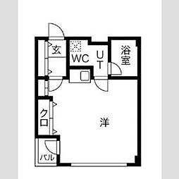 都営浅草線 本所吾妻橋駅 徒歩4分の賃貸マンション 2階1Kの間取り