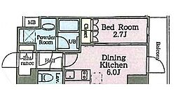 都営浅草線 浅草橋駅 徒歩6分の賃貸マンション 9階1DKの間取り