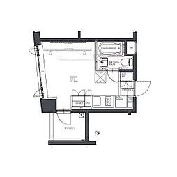 東京メトロ半蔵門線 水天宮前駅 徒歩4分の賃貸マンション 5階ワンルームの間取り