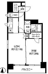 JR総武線 両国駅 徒歩2分の賃貸マンション 9階1LDKの間取り