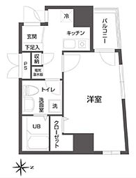JR総武線 浅草橋駅 徒歩5分の賃貸マンション 7階1Kの間取り
