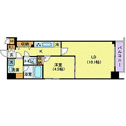 東京メトロ日比谷線 小伝馬町駅 徒歩2分の賃貸マンション 2階1LDKの間取り