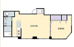 小川ビル 1LDKの間取図画像