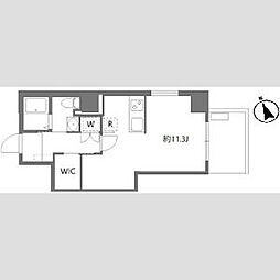 京成押上線 京成曳舟駅 徒歩9分の賃貸マンション 8階ワンルームの間取り