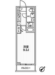 ジェノヴィア浅草Vスカイガーデン 1Kの間取図画像
