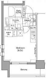 ザ・パークハビオ浅草駒形 ワンルームの間取図画像