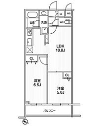 ライムレジデンス曳舟 2LDKの間取図画像