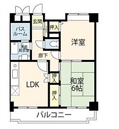 ヨダピア千束 2LDKの間取図画像
