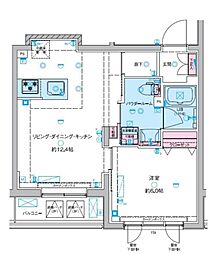 ジェノヴィア東向島3スカイガーデン 1LDKの間取図画像