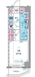 ジェノヴィア南千住6スカイガーデン 1Kの間取図画像