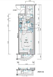 メインステージ入谷3 1Kの間取図画像