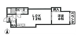 サタケSHビル 1LDKの間取図画像
