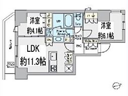 CRESTCOURTUENO 2LDKの間取図画像