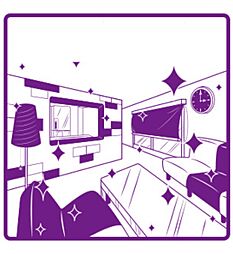 名古屋市営桜通線 桜本町駅 徒歩2分の賃貸マンション 4階2LDKのリビング/ダイニング