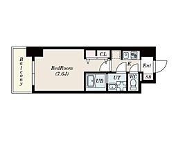 S-RESIDENCE桜本町awesome 11階1Kの間取り