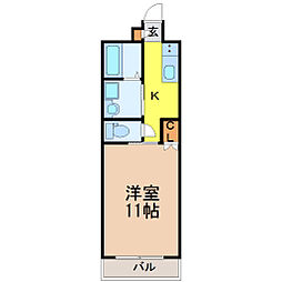 名古屋市営桜通線 吹上駅 徒歩3分の賃貸マンション 3階1Kの間取り