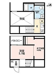 Beatus ワンルームの間取図画像